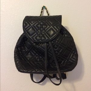 Black Quilted pattern backpack NWOT