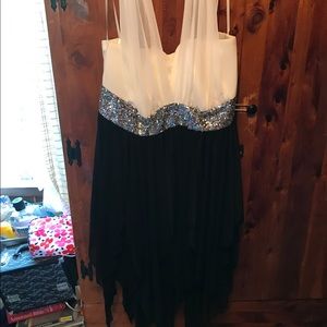 Black and white prom dress