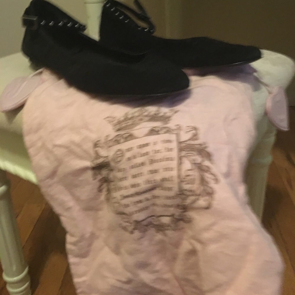 Juicy Couture velour ballet flats