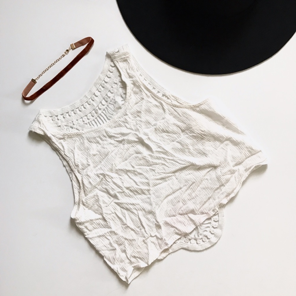 Lace Back Crop Top