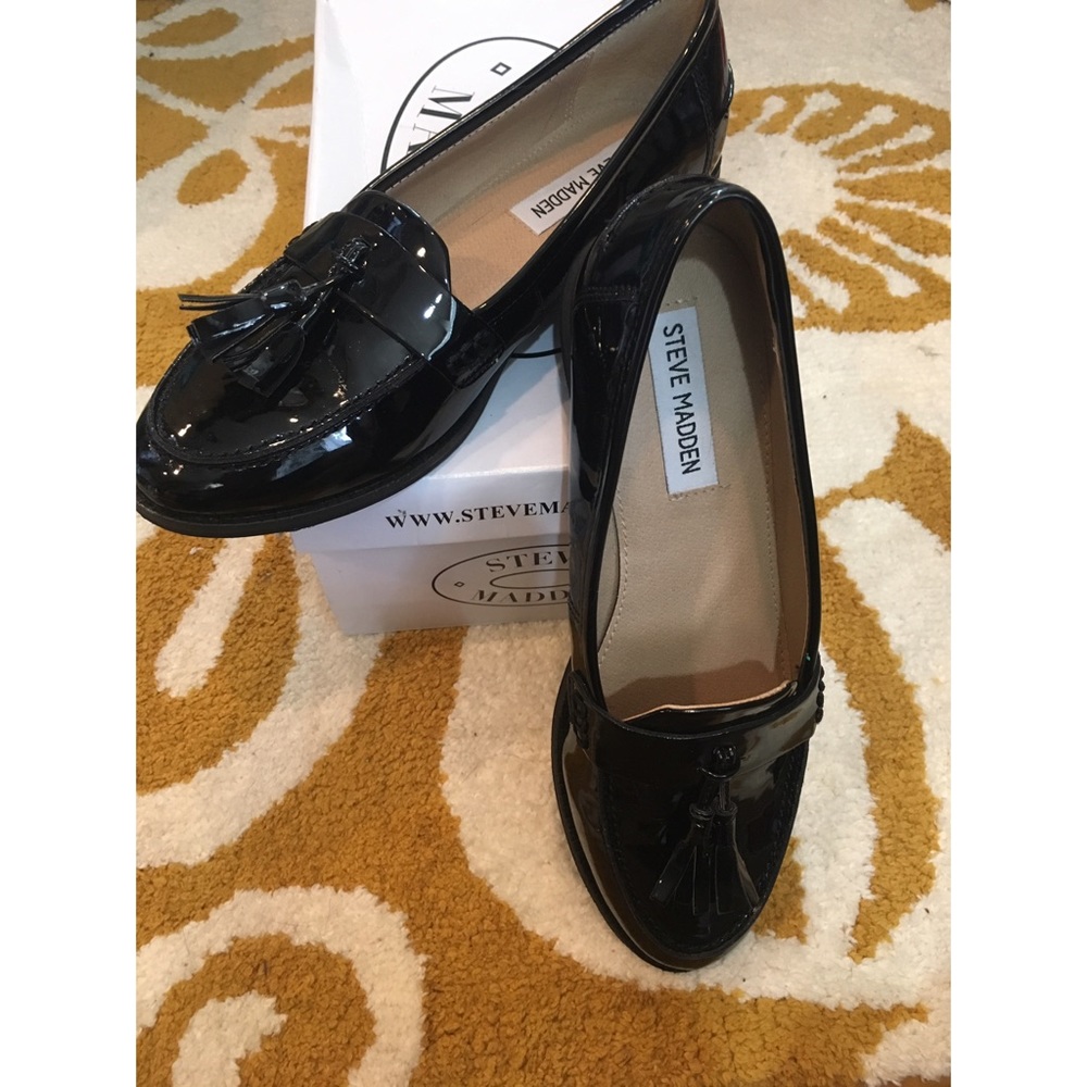 Steve Madden patent leather loafers!