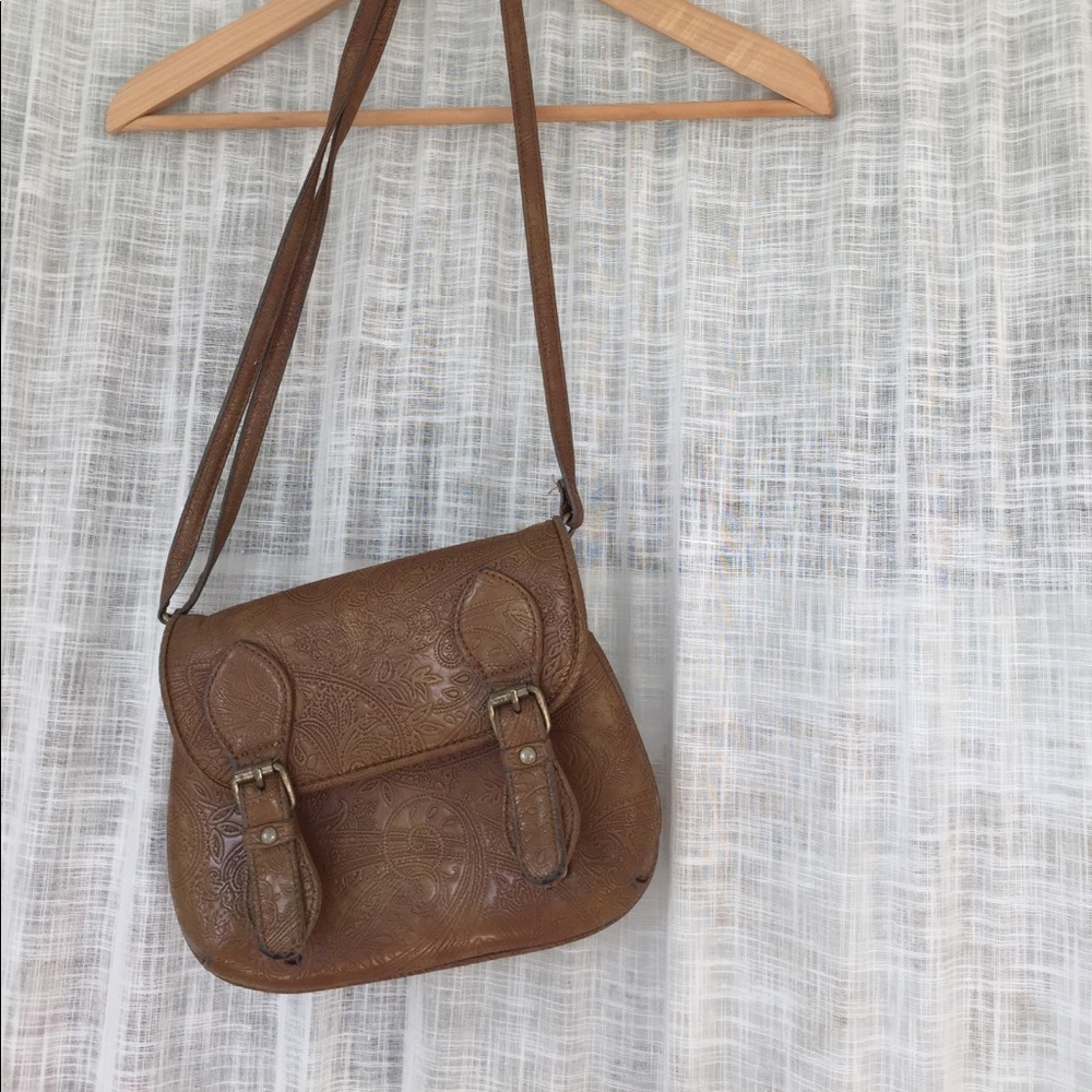 Brown leather bag