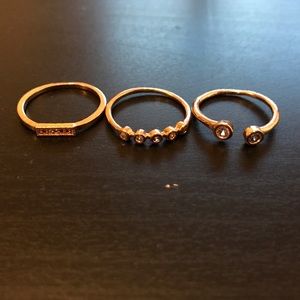 Francesca's Gold Ring Set