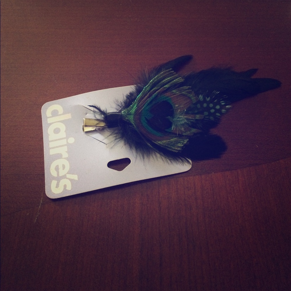 Feather hair clip
