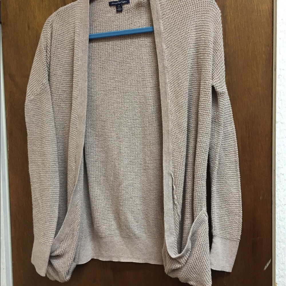 American eagle oatmeal cardigan