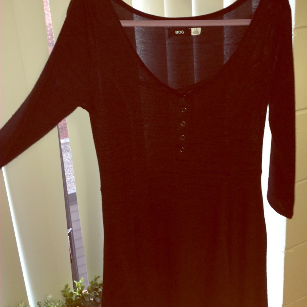 BDG (urban outfitters) black scoop skater dress
