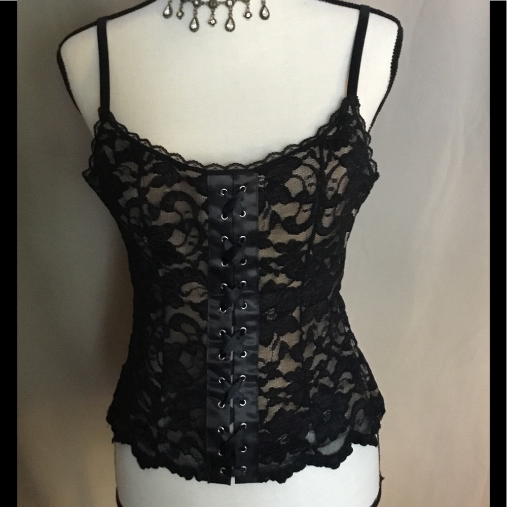 Sultry Black Lace Camisole
