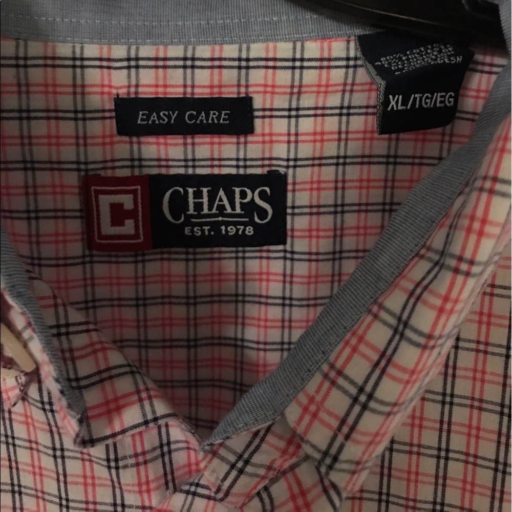 Mens Chaps Short Sleeve Button Up Shirt