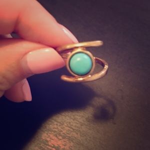 Antique Gold and Turquoise Ring