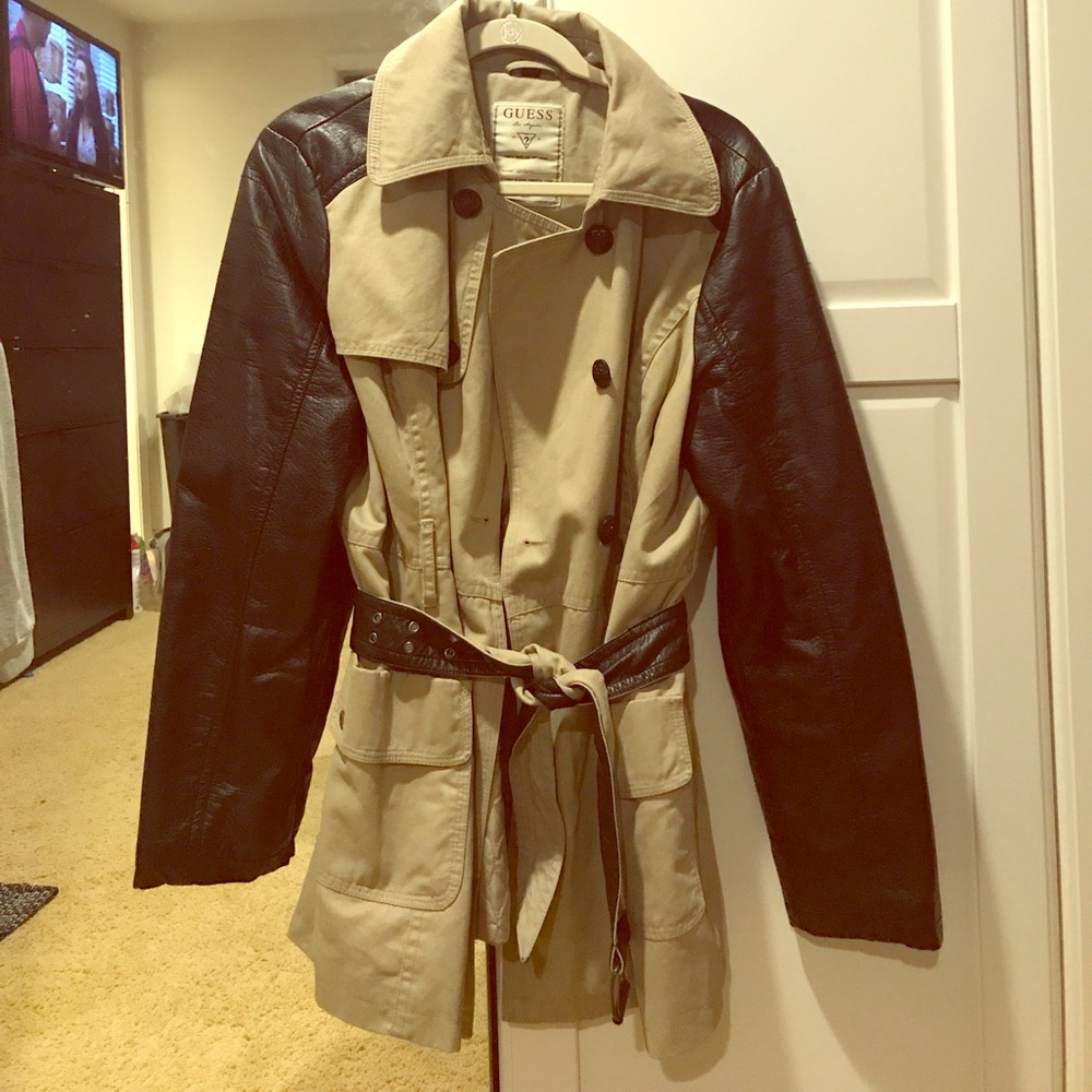 Black and Tan trench coat