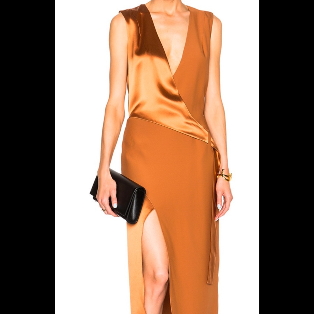 Dion Lee burnt orange dress