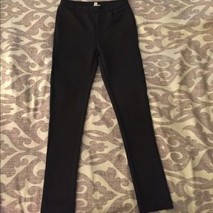 Black side panel sheer leggings