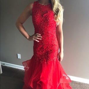 Red gown