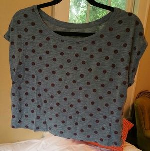 Size M polka dot crop top