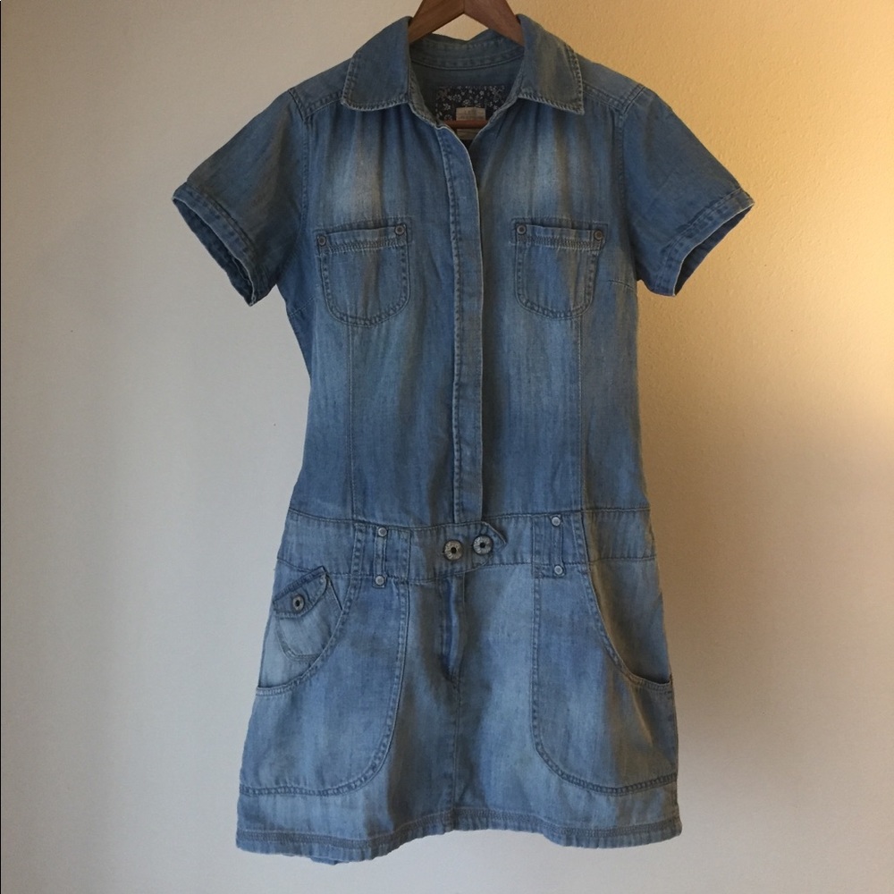 Denim shift dress