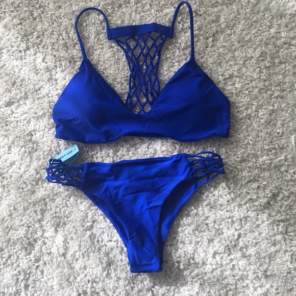NWT bright blue bikini - Picture 5 of 6