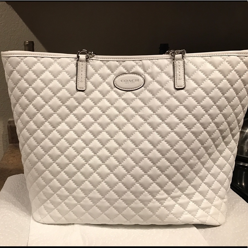 Rare white Coach bag