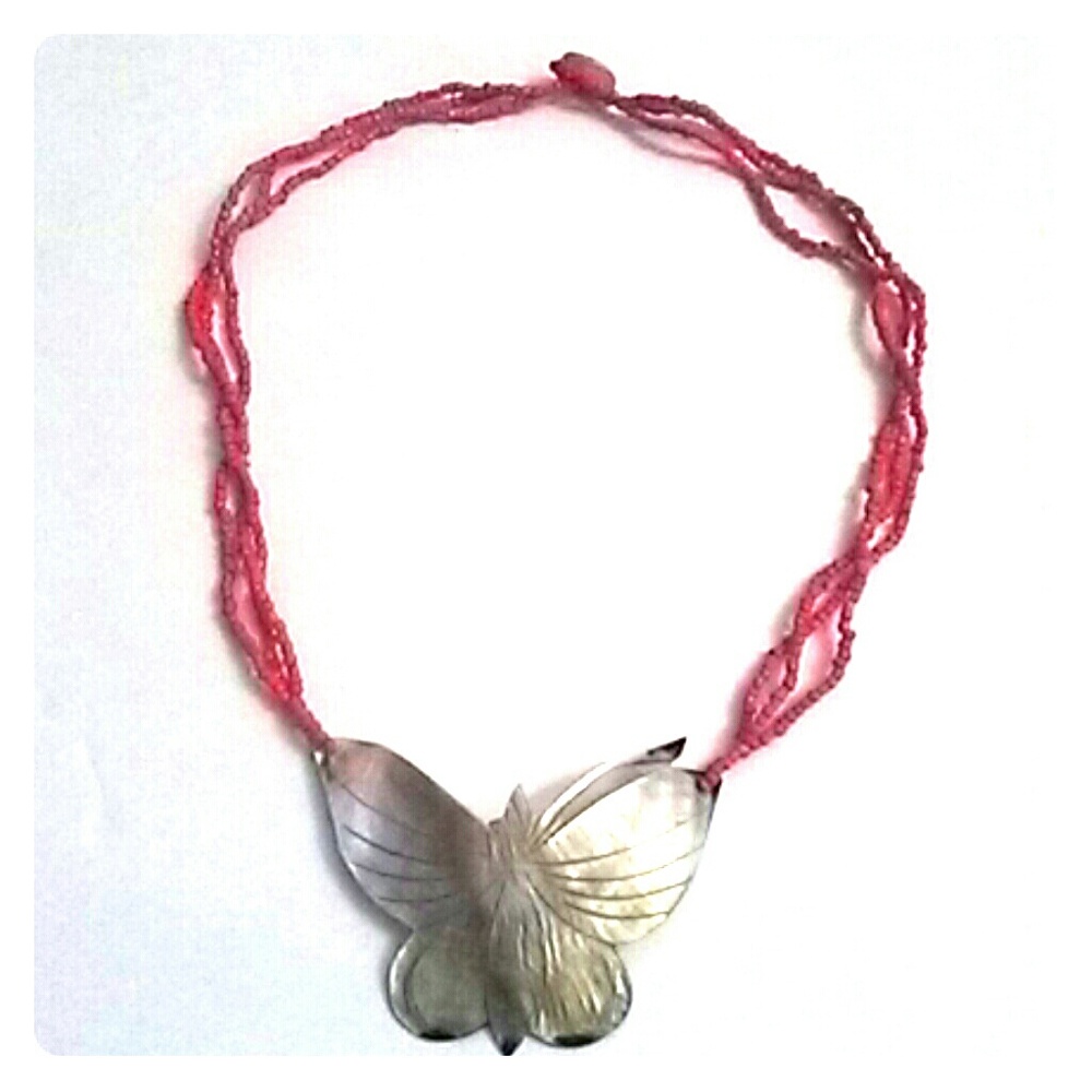 Indonisian Sea Shell BUTTERFLY Necklace