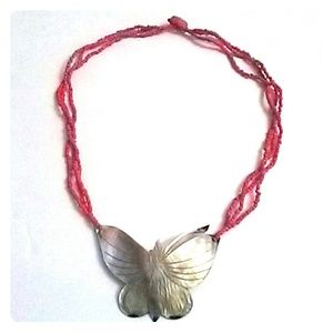 Indonisian Sea Shell BUTTERFLY Necklace