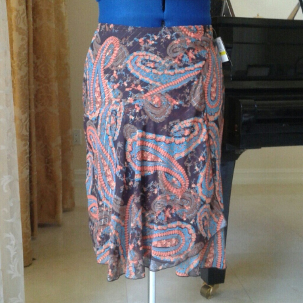 NWT Boho Paisley Skirt