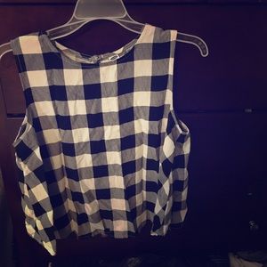 Old Navy Plaid Crop Top