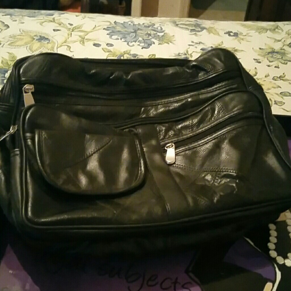 Patch Leather Briefcase - image 1