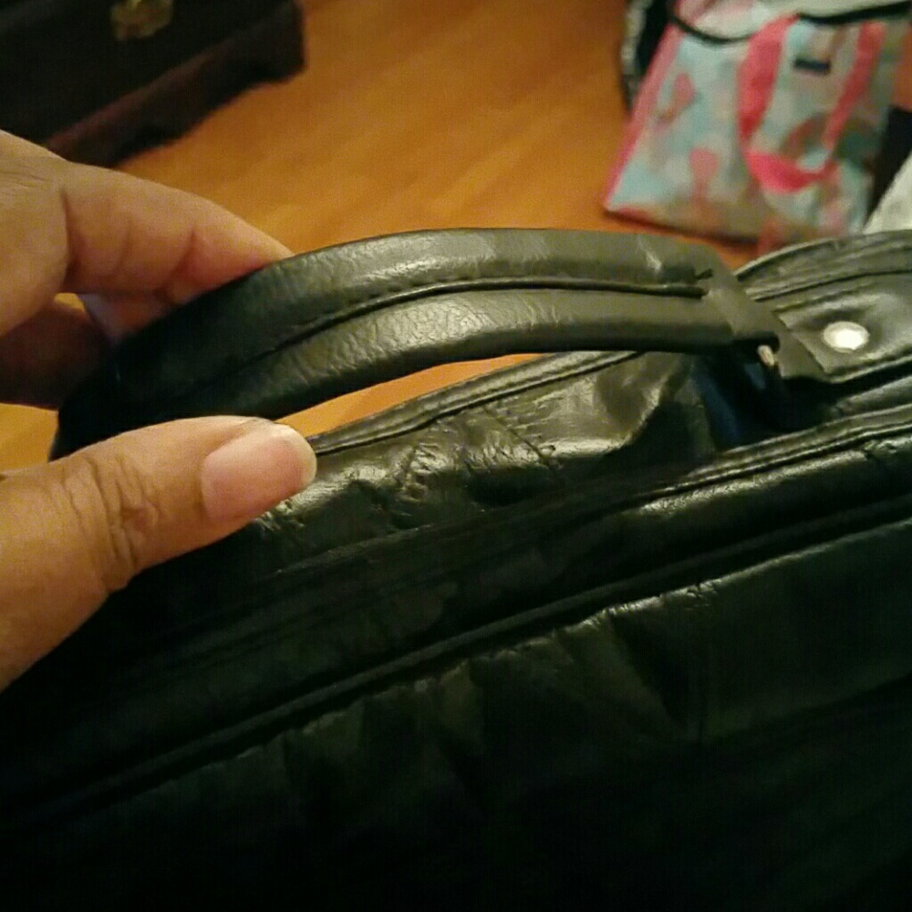 Patch Leather Briefcase - image 3