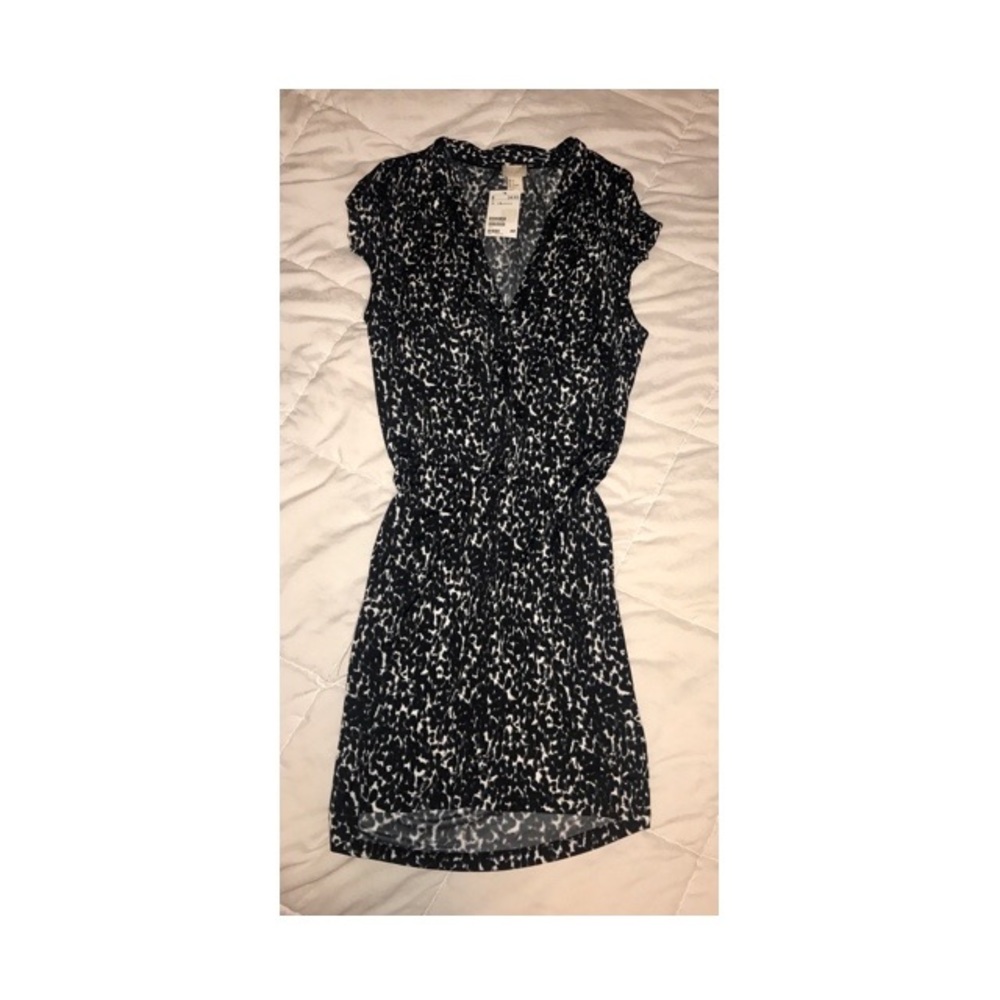 Black and white printed dress