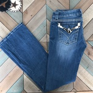 Miss Me Cow Hide & Bling Jeans