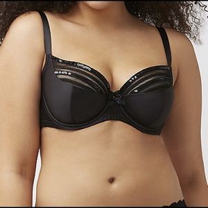 Black French Balconette Bra