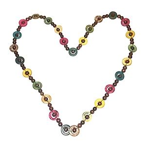 Wood beaded NECKLACE