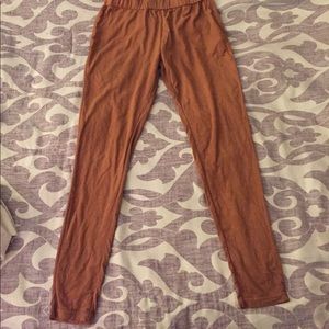 Tan suede leggings