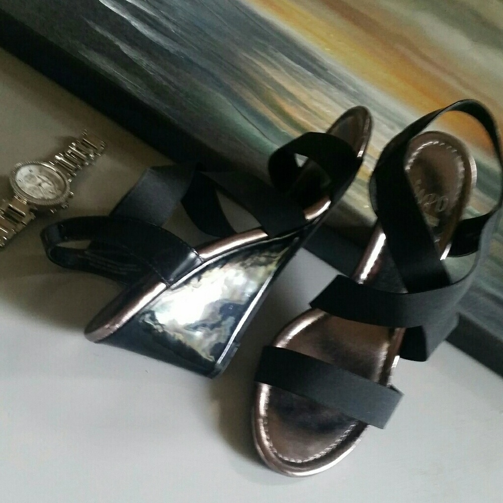 Impo Stretch Criss-Cross Strappy Wedge Sandal!