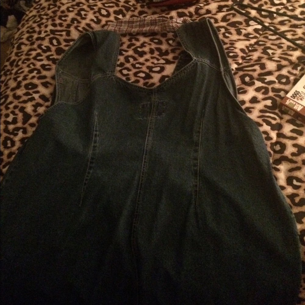 Denim shorts overalls one piece