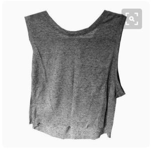 Heather Grey muscle tee crop top