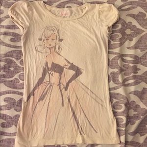 Cream vintage Barbie t shirt