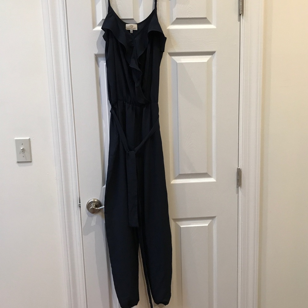 Navy blue Silk Jumpsuit