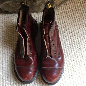 Vintage Steel Toed Red Leather Dr. Martens