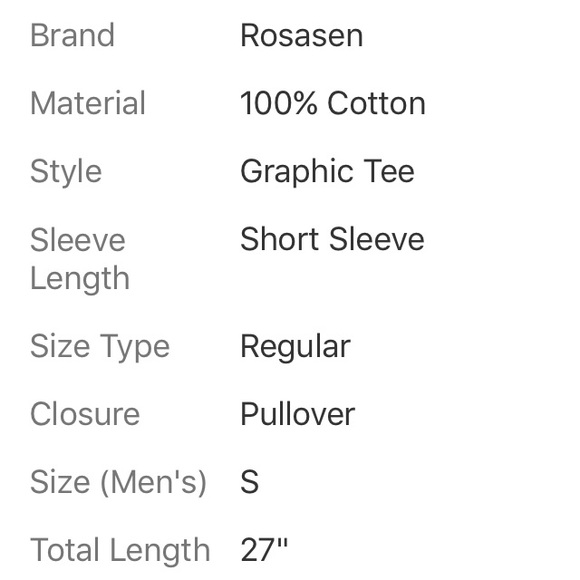 NWT ROSASEN WHITE COTTON CREWNECK T SHIRT SIZE S - Picture 2 of 8