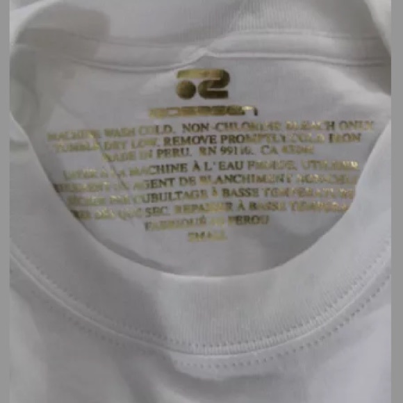 NWT ROSASEN WHITE COTTON CREWNECK T SHIRT SIZE S - Picture 4 of 8