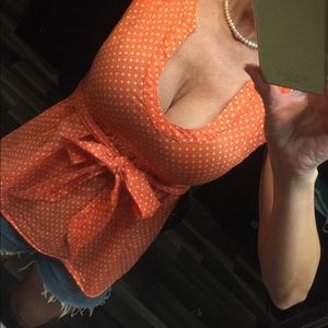 Florida orange blouse