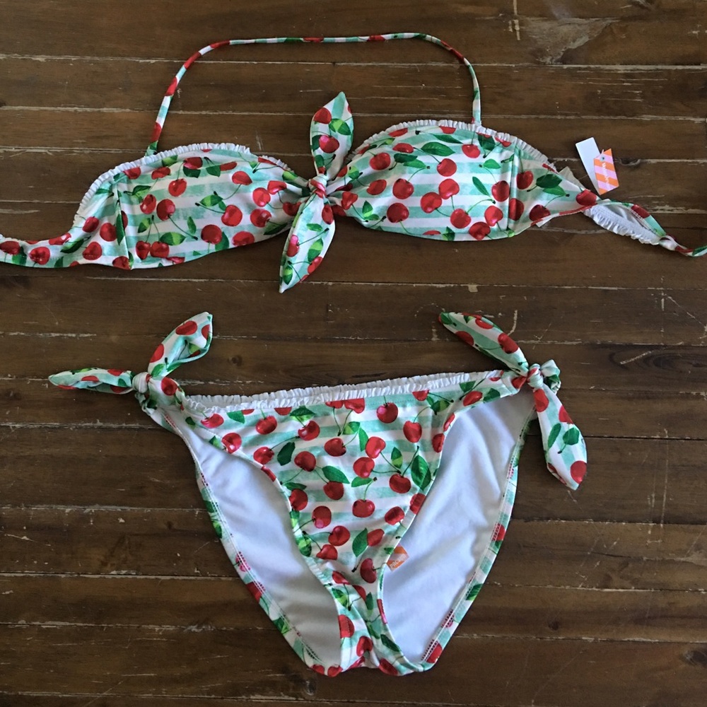 NWT cherry swimsuit