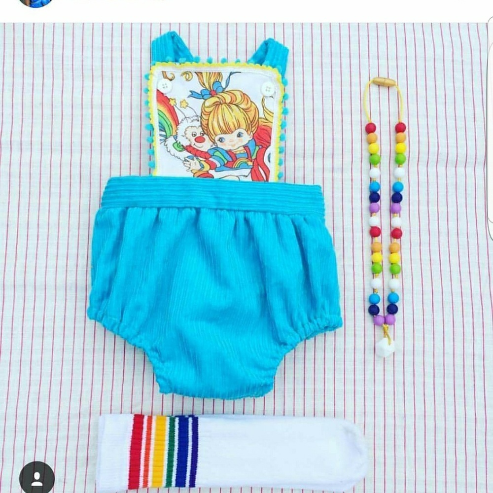 Custom Rainbow Brite Baby Romper 3-9months