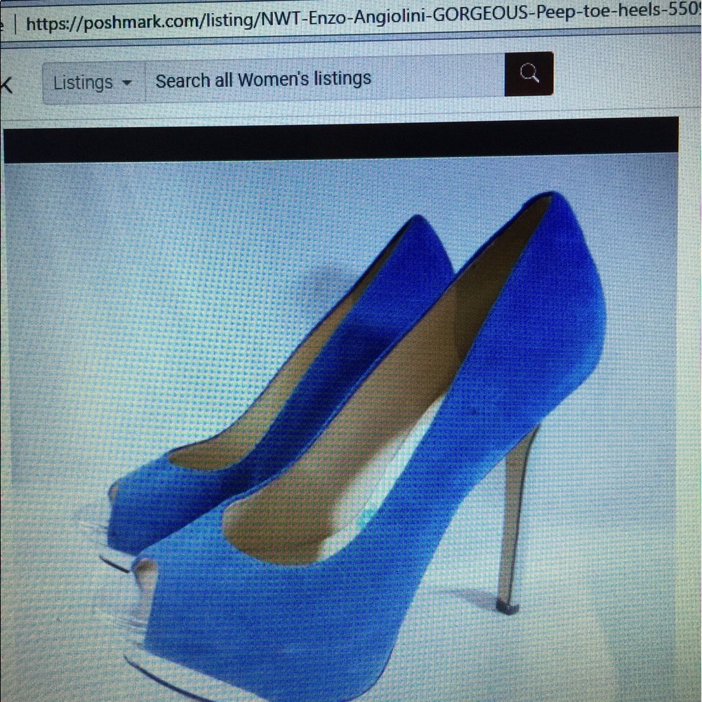 NWT Enzo Angiolini peep toe heels