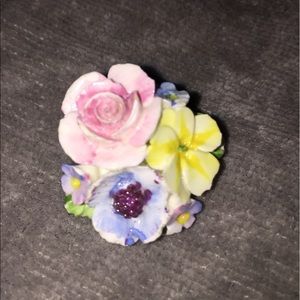 Ceramic flower pin