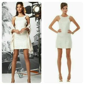SALE Lilly Jepson cocktail dress gold/white 6