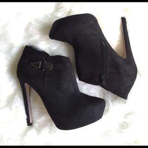 Aldo Black Suede Booties