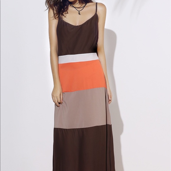 Orange stripe maxi DRC106 - Picture 3 of 4