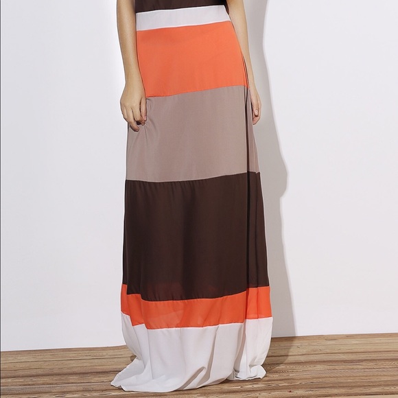 Orange stripe maxi DRC106 - Picture 4 of 4