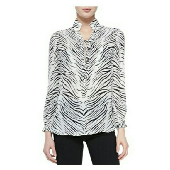 Haute Hippie Zebra silk blouse - Picture 4 of 4